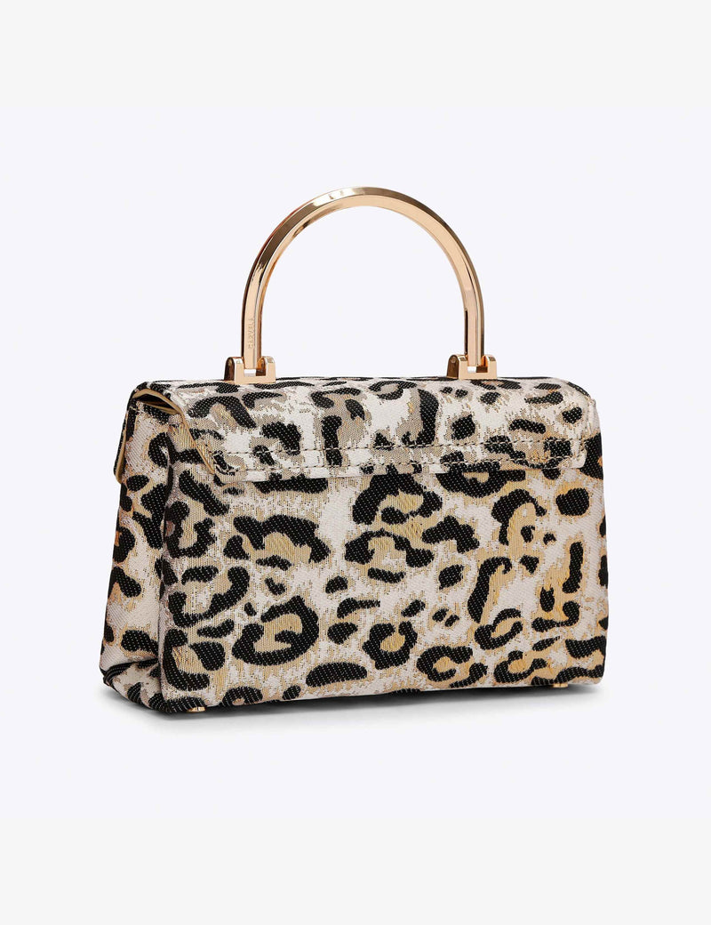 Carvela animal print grab bag with metallic tones (British brand)
