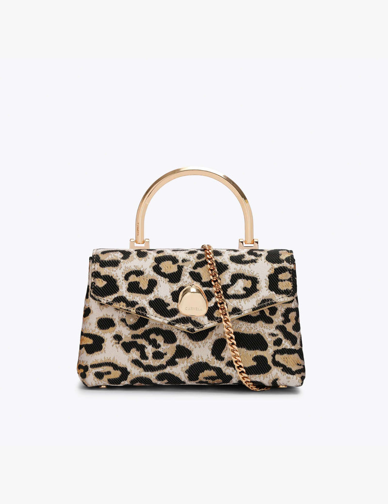 Carvela animal print grab bag with metallic tones (British brand)