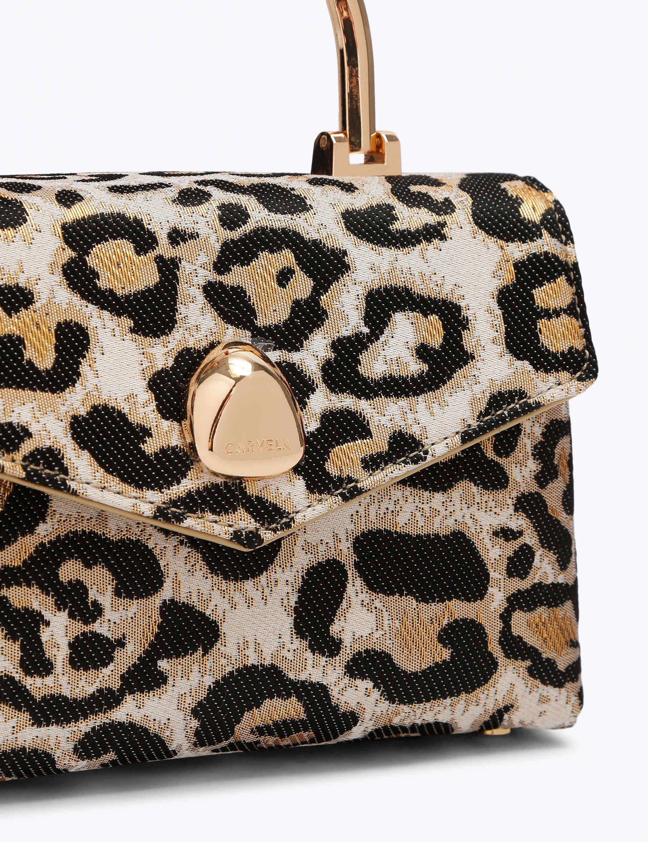 Carvela animal print grab bag with metallic tones (British brand)