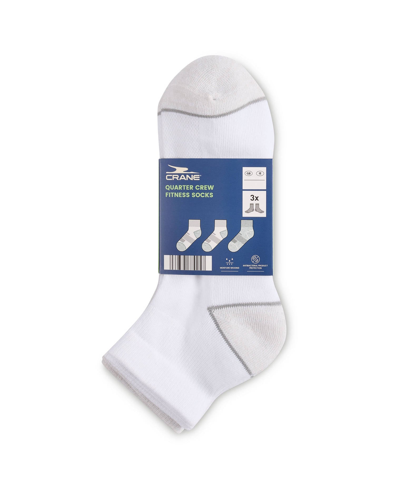 Ankle fitness socks 3 pack sizes 2.5-11, UK version