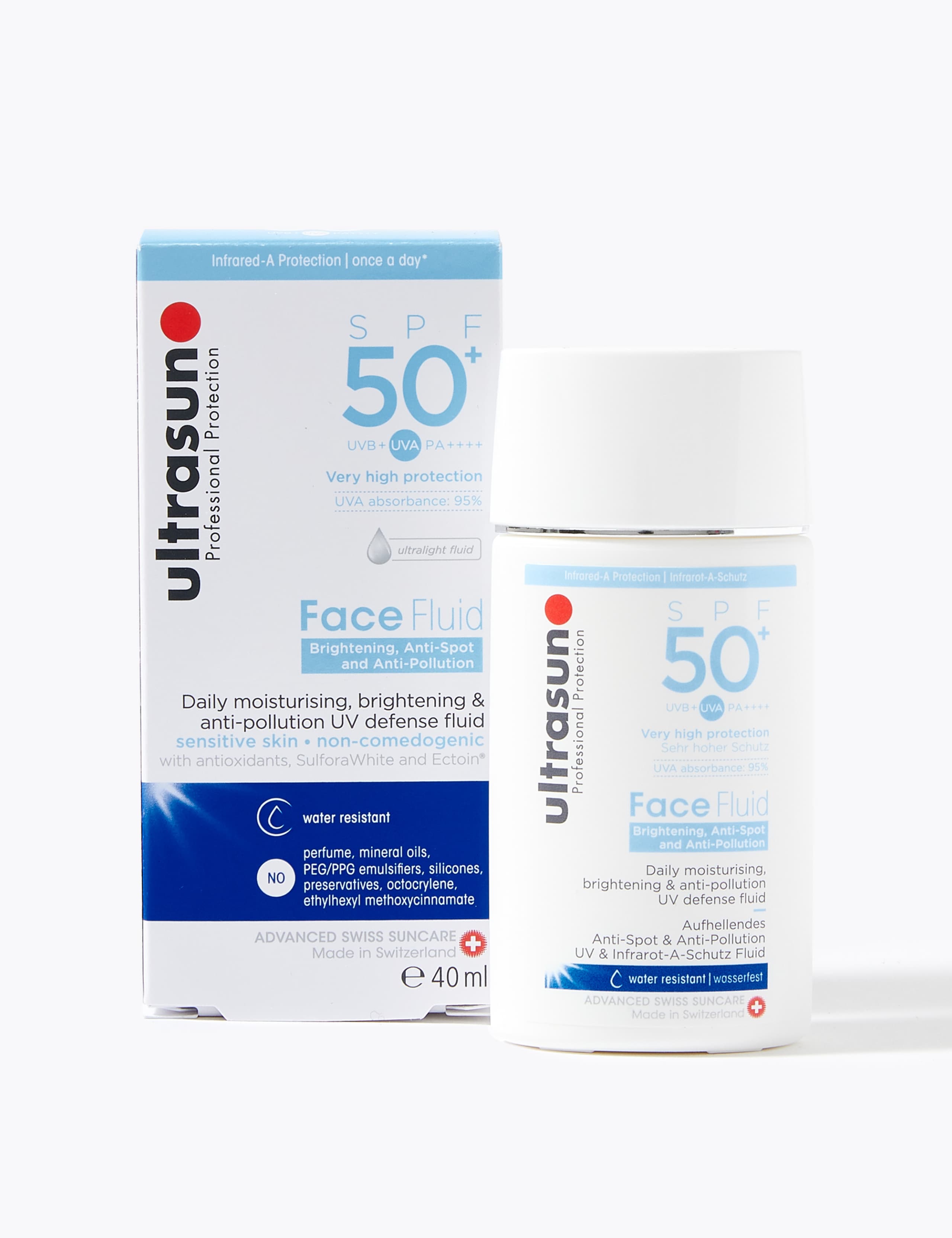 Ultrasun Anti Pollution Face Fluid Lotion SPF 50+ 40ml - British product