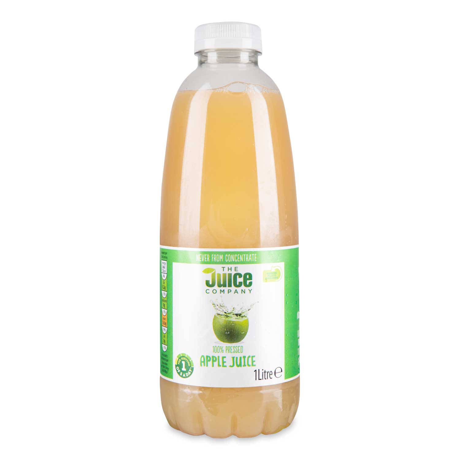 Pure 100% apple juice not from concentrate, UK version