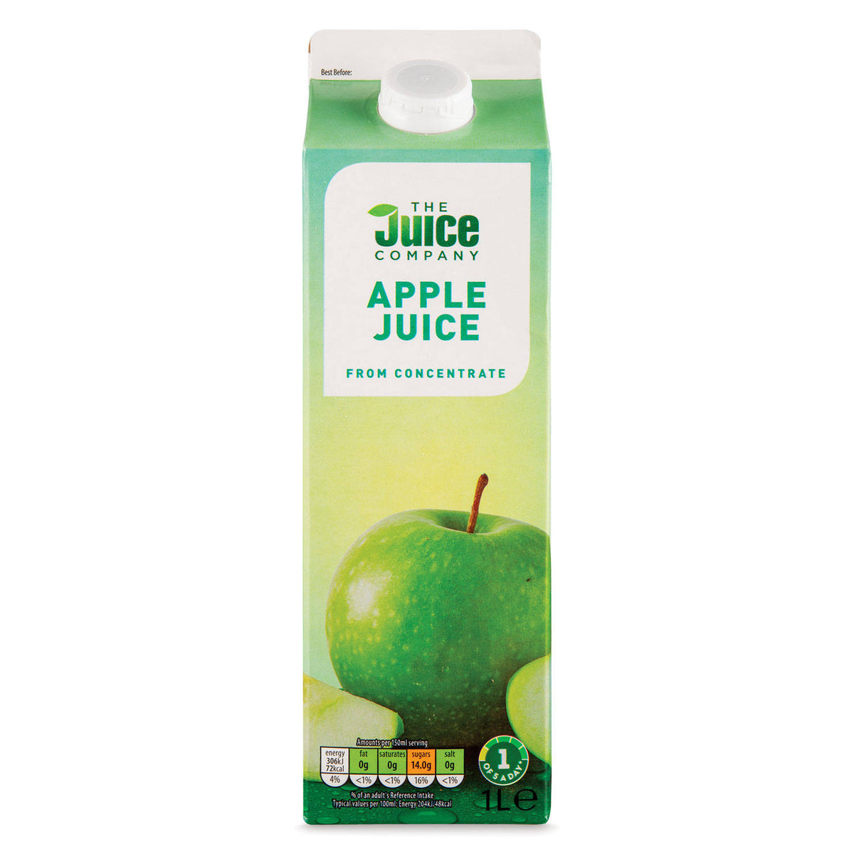 A 1 Litre bottle of refreshing apple juice - British product