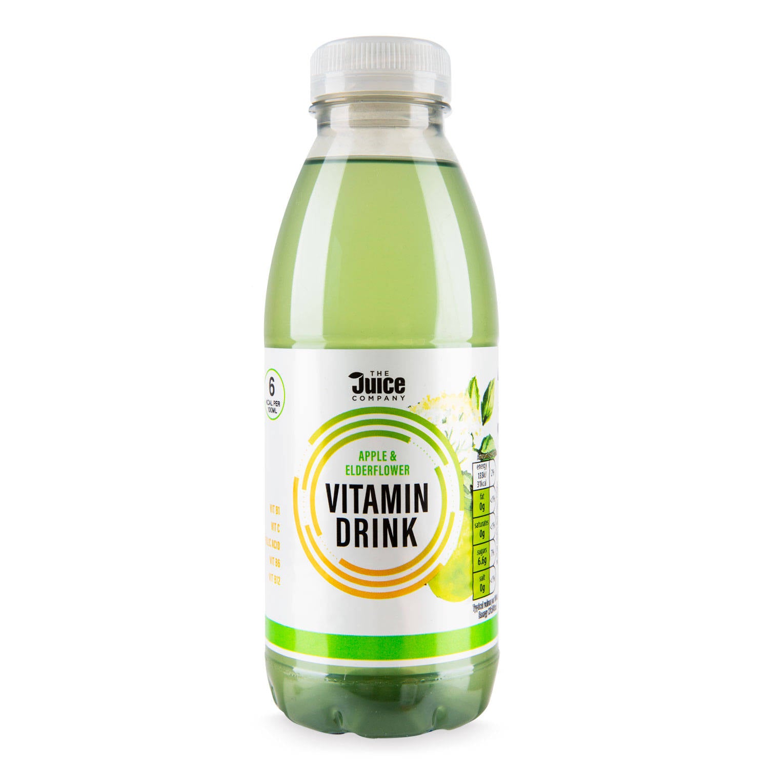 Apple and elderflower vitamin drink, imported from the UK