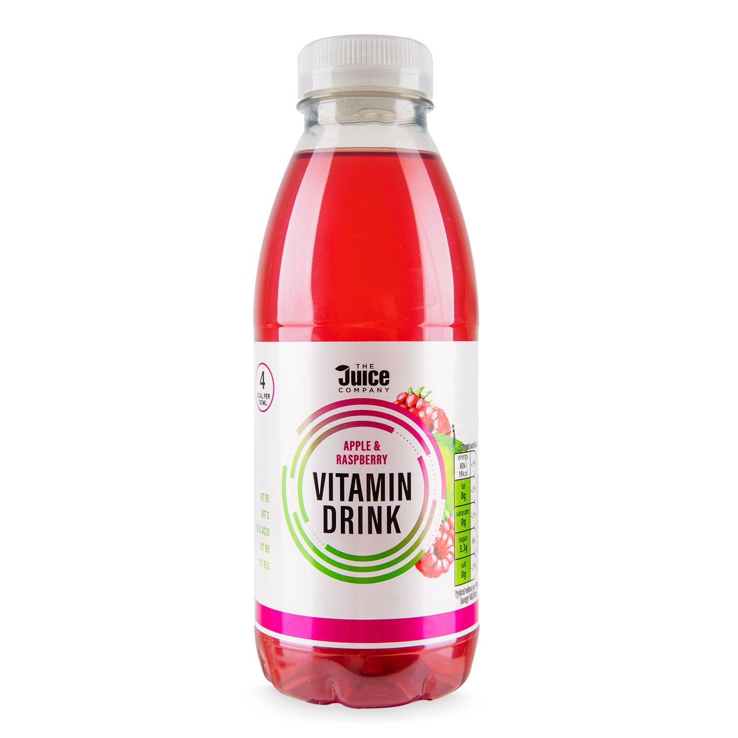 Apple and raspberry juice vitamin drink, UK version