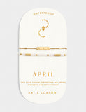 Katie Loxton April waterproof birthstone bracelet, imported from the UK