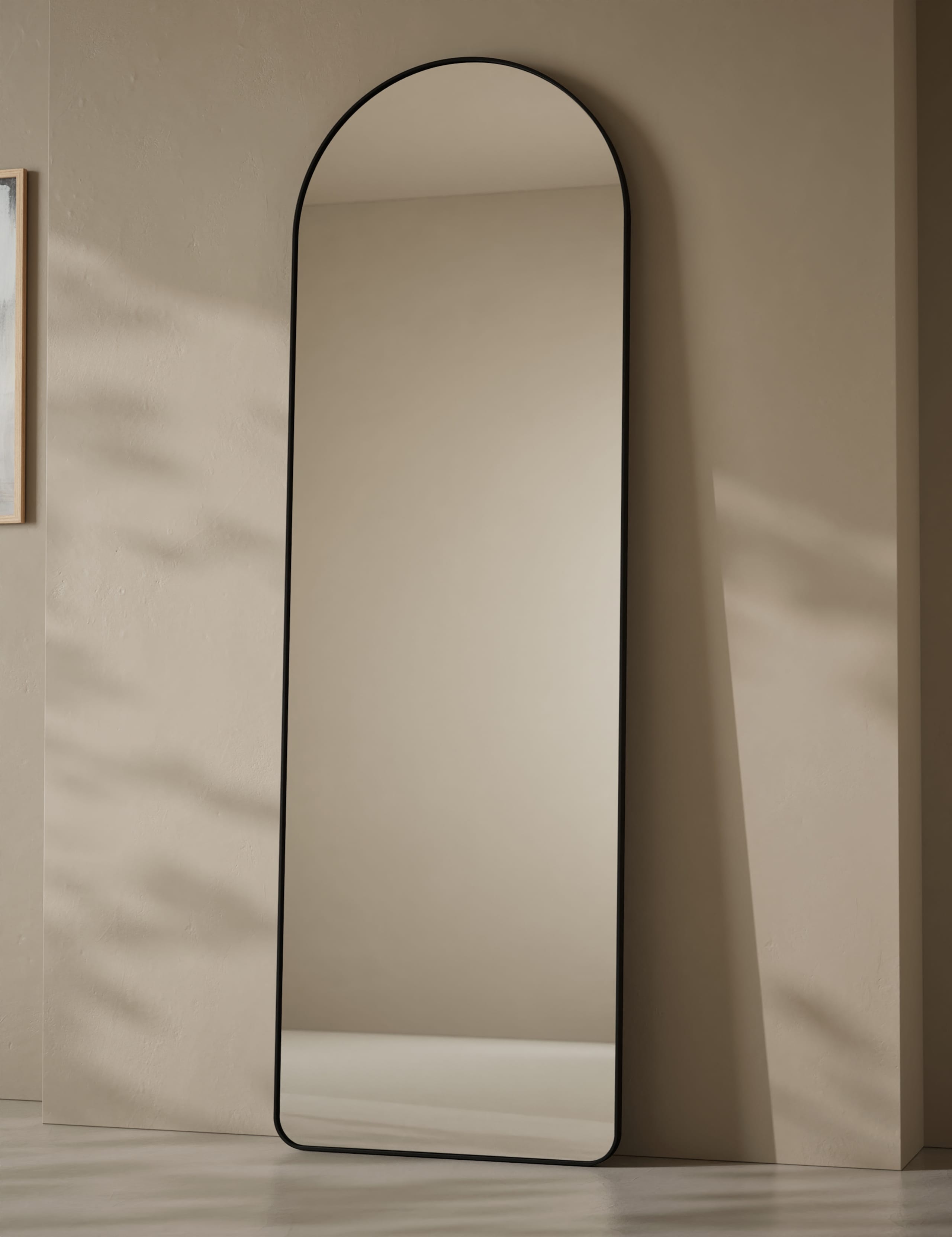 Arch full length mirror antique brass frame - British product