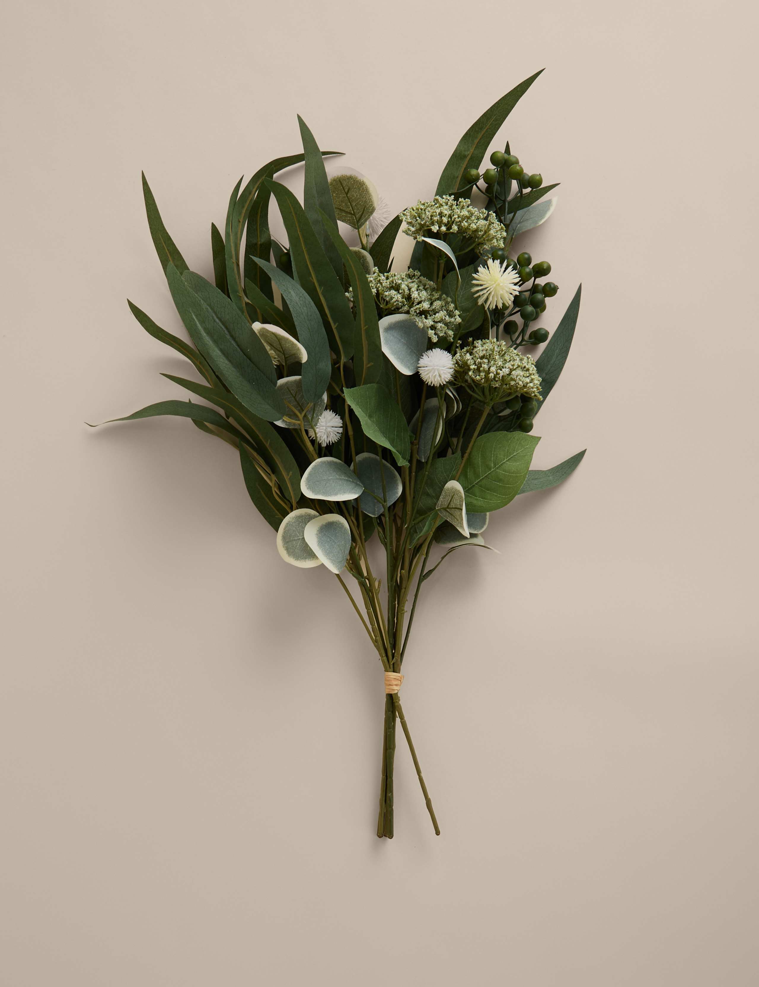 Moss & Sweetpea artificial cow parsley eucalyptus bouquet - British product
