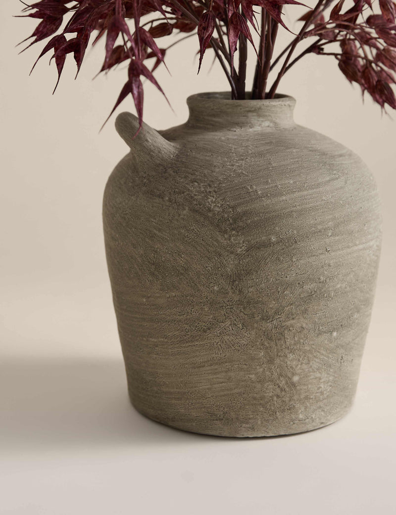 Artificial Ruscus Arrangement in Resin Pot