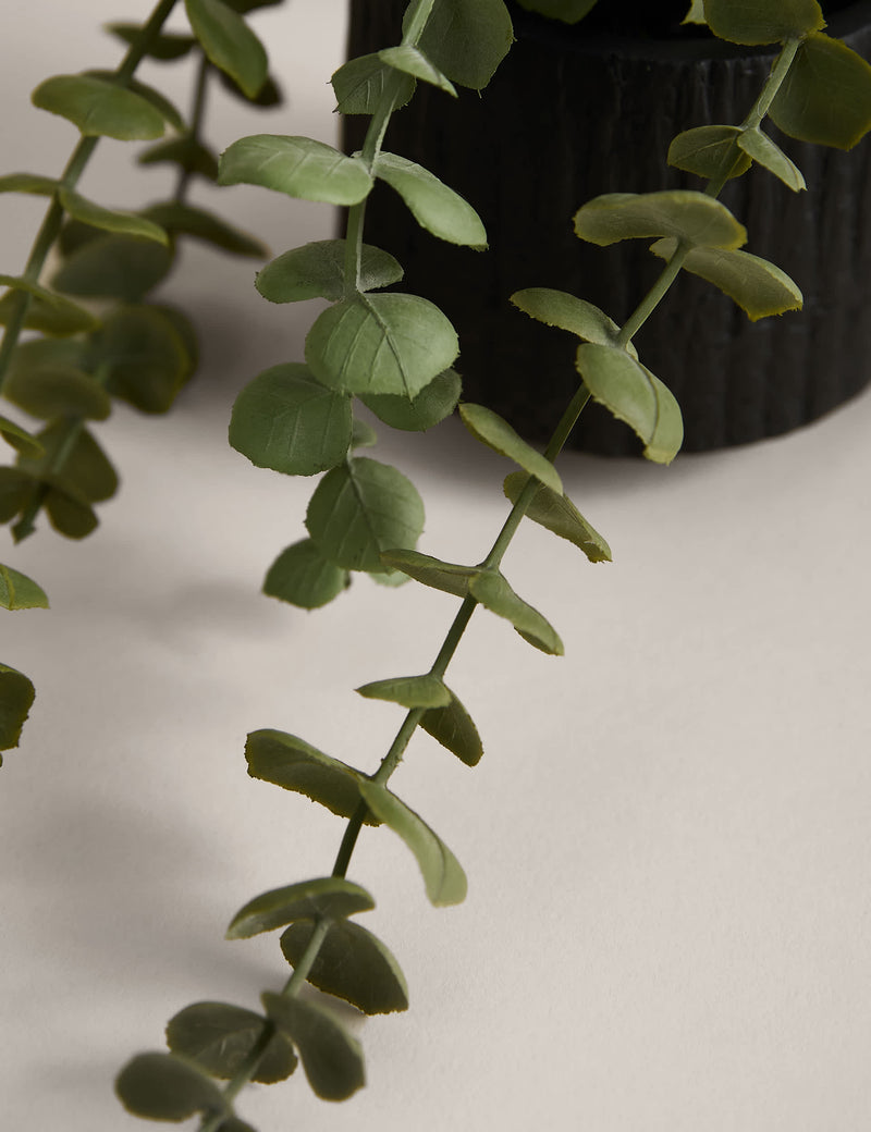 Artificial trailing baby plant in textured ceramic pot 36.8cm height - British product