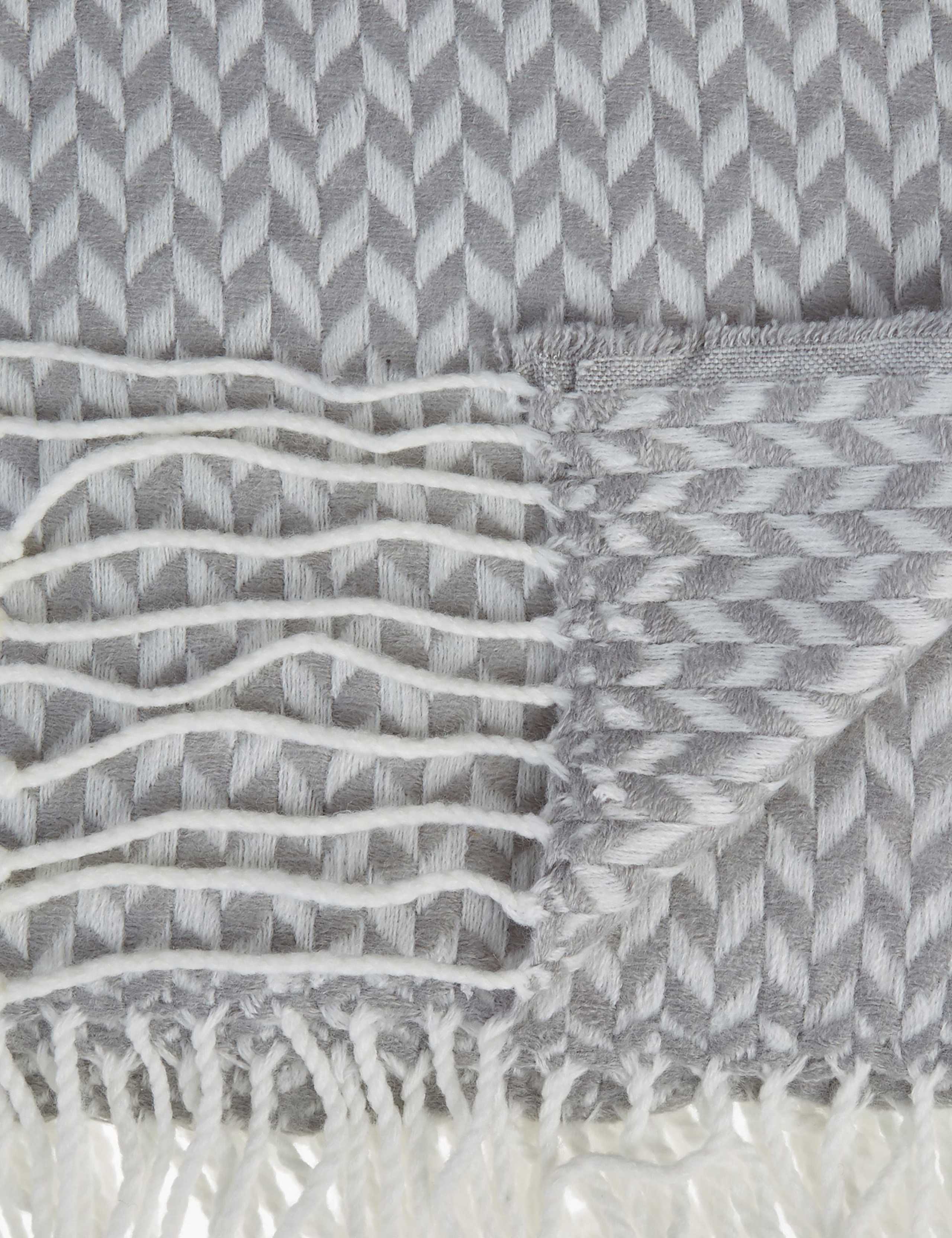 Laura Ashley Arya throw steel geometric 140x180 cm (British brand)