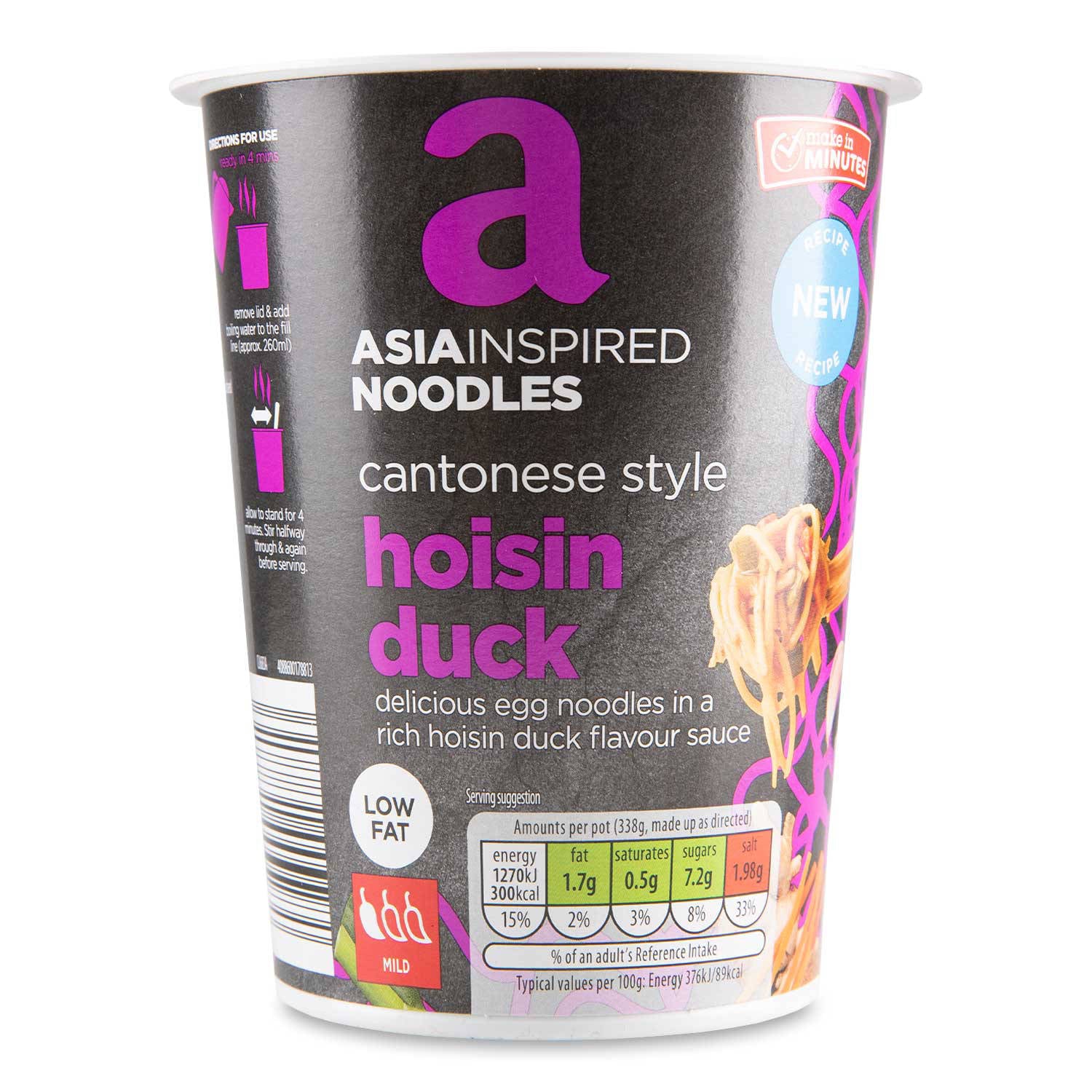 Asia Inspired Hoisin Duck noodles Cantonese style (British brand)