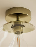 Aurora flush ceiling light chrome, UK version