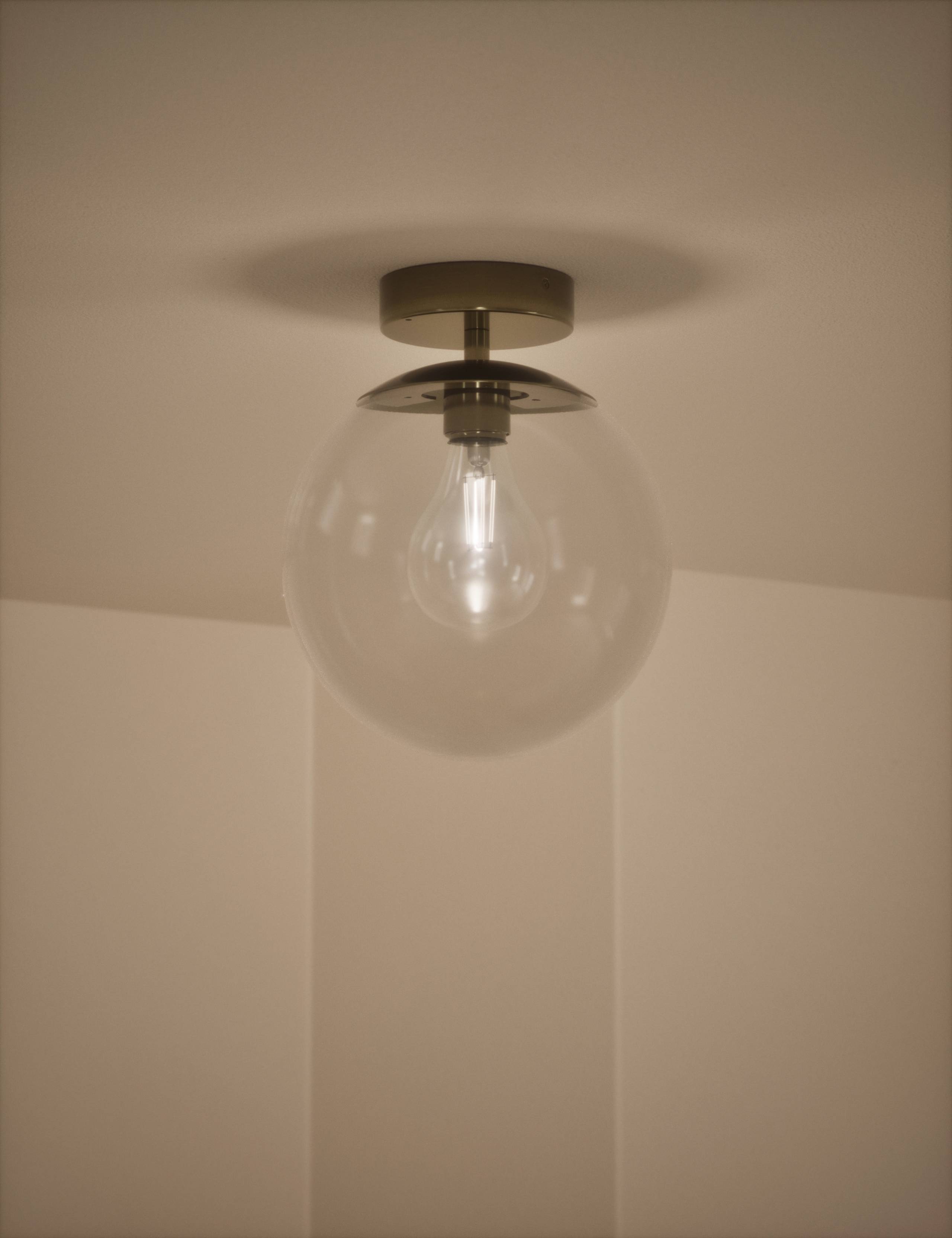Aurora flush ceiling light chrome, UK version