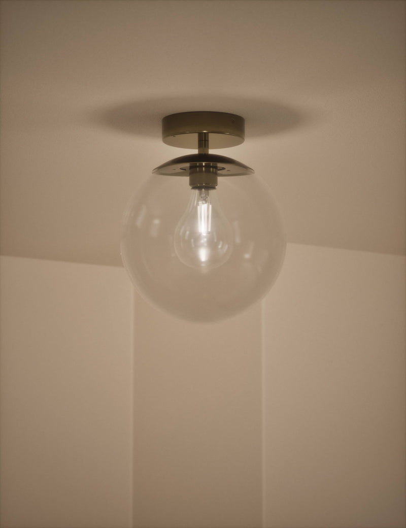 Aurora flush ceiling light chrome, UK version