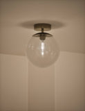 Aurora flush ceiling light chrome, UK version