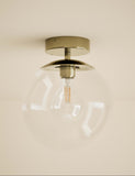 Aurora flush ceiling light chrome, UK version