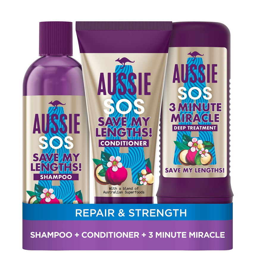 Aussie SOS Save My Lengths! Moisturising Hair Care Bundle