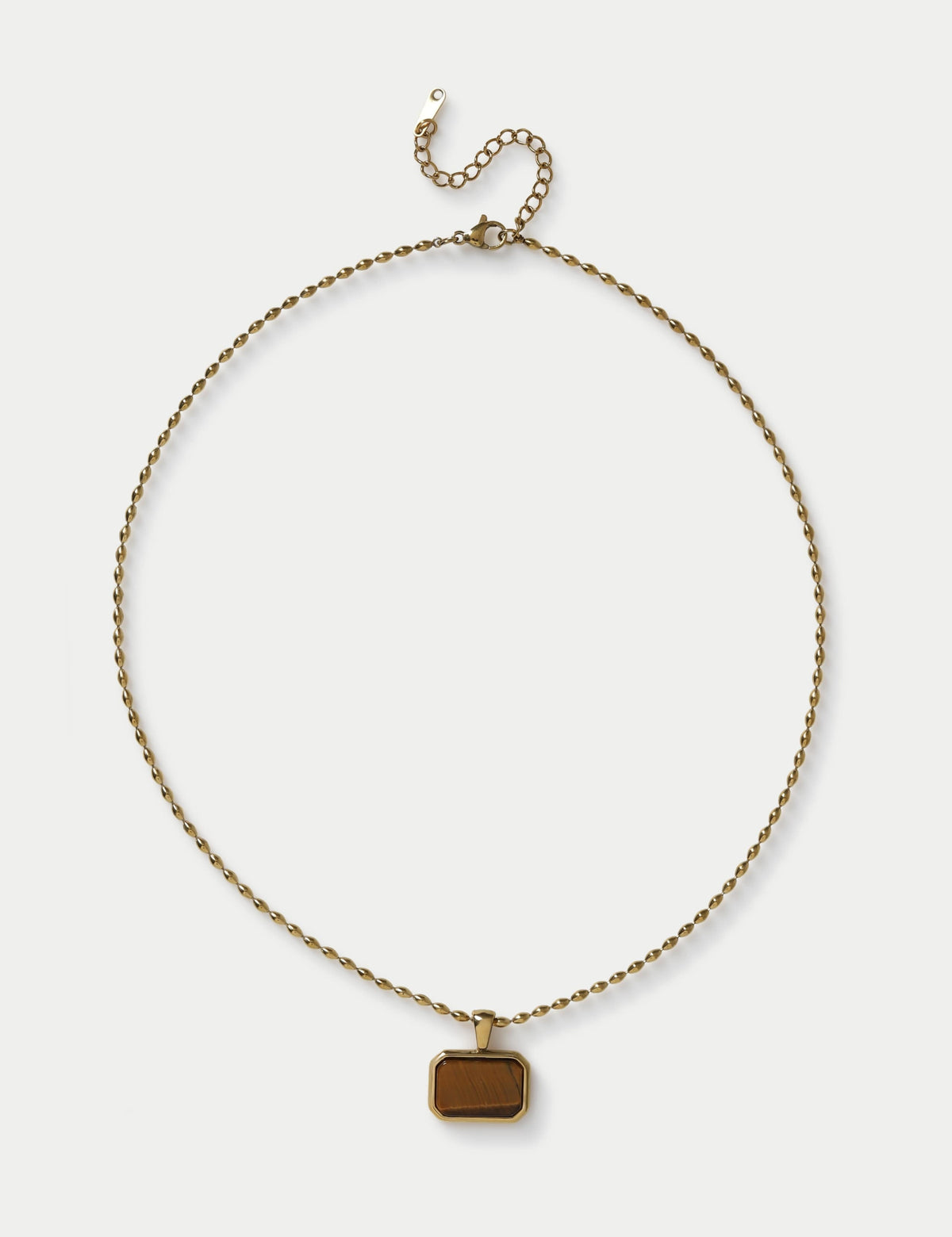 AUTOGRAPH pendant necklace with stainless steel and natural stone - British product