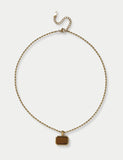 AUTOGRAPH pendant necklace with stainless steel and natural stone - British product