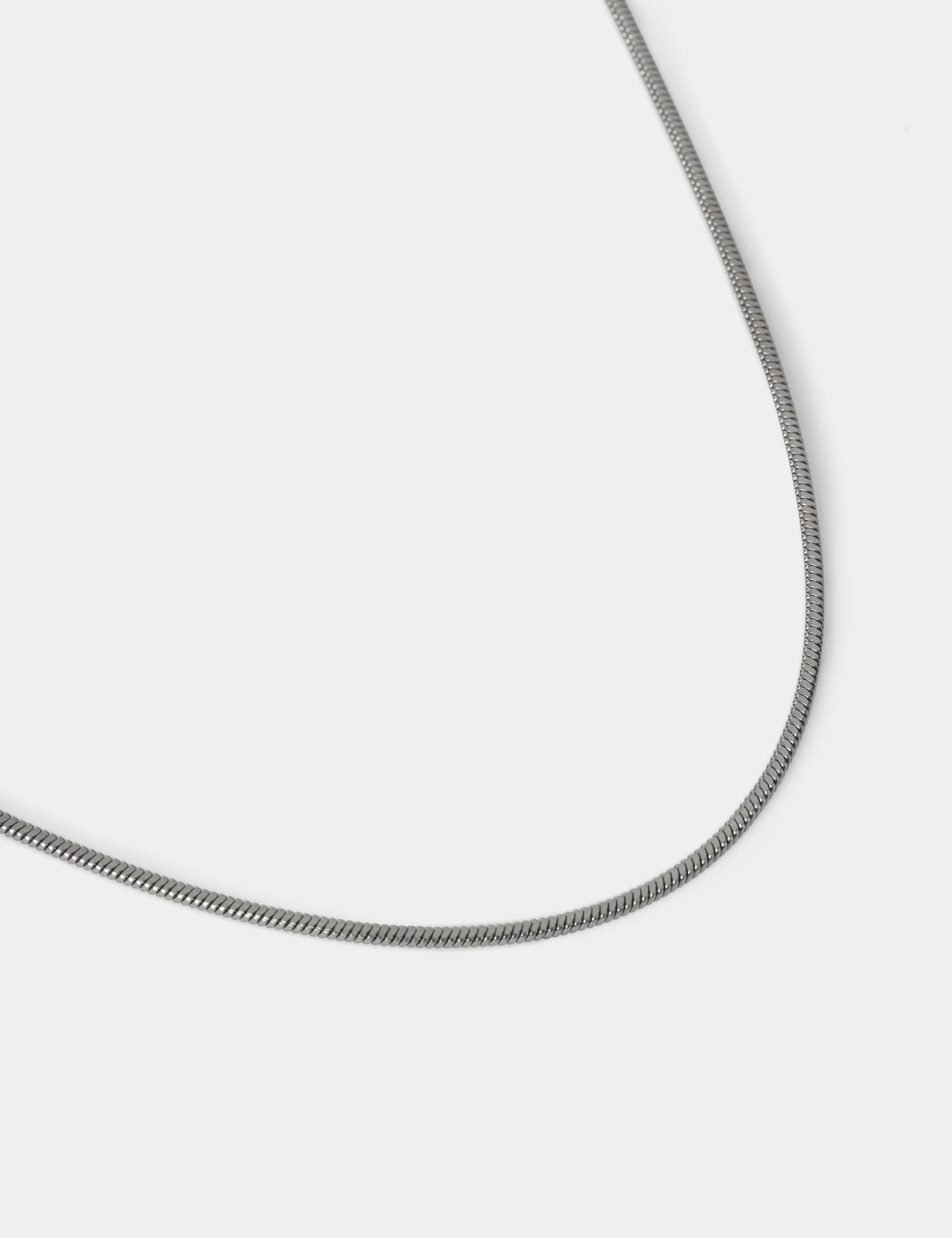 Autograph stainless steel snake chain necklace - British product