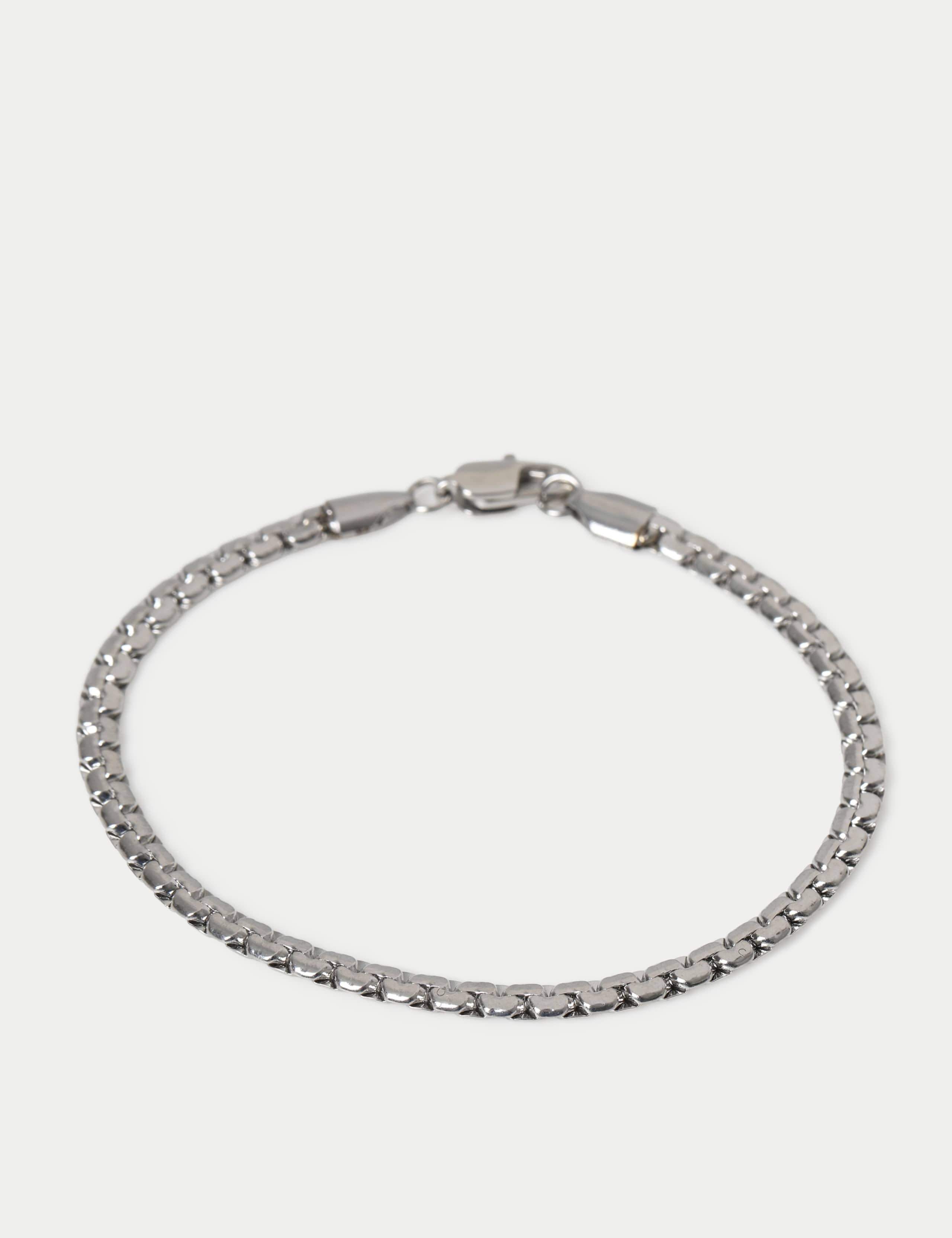 Autograph stainless steel detailed chain bracelet - British product