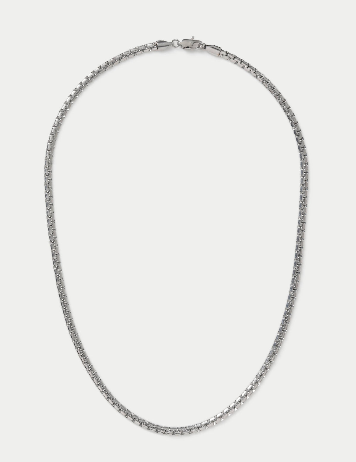 Stainless steel detailed chain necklace (British brand)
