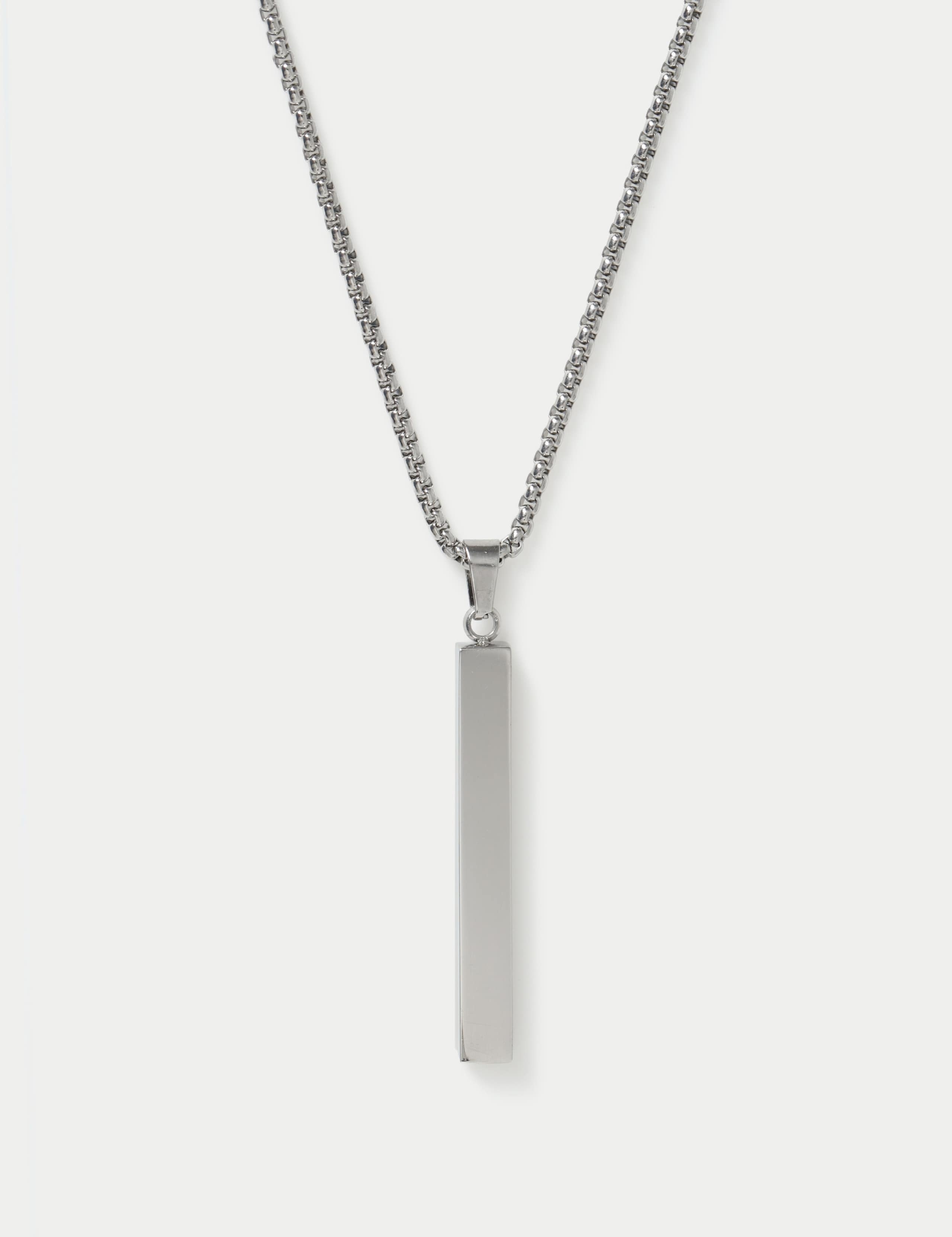 Autograph stainless steel long pendant necklace, UK version