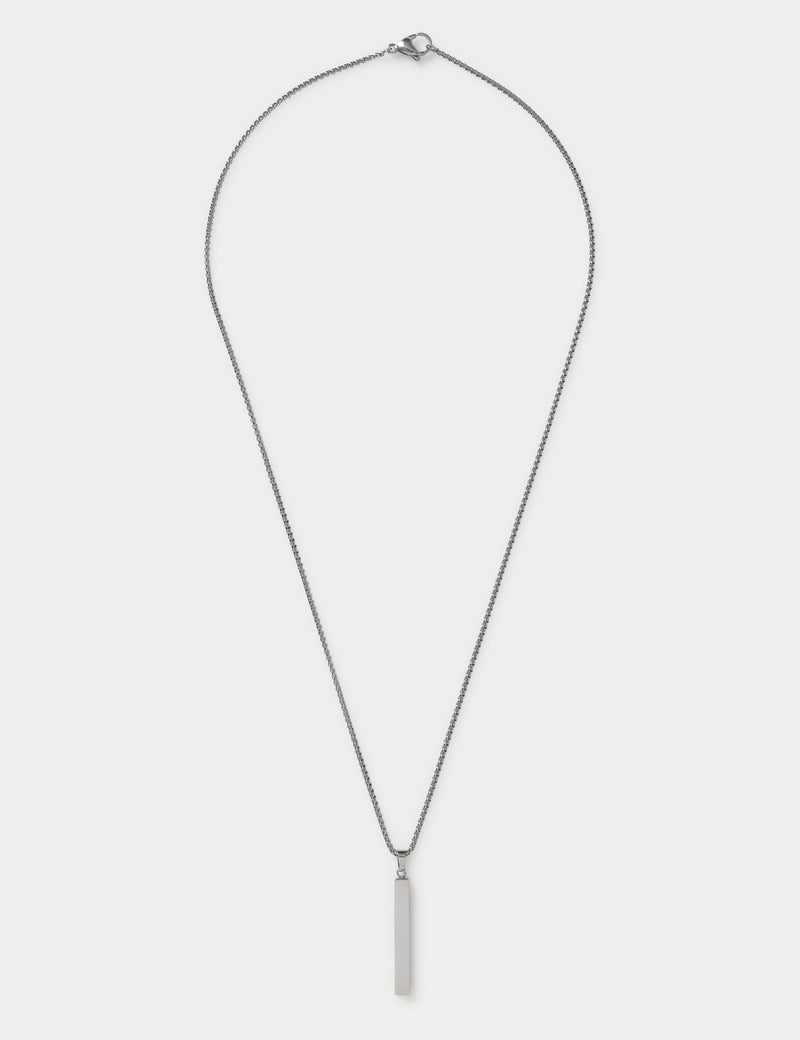 Autograph stainless steel long pendant necklace, UK version