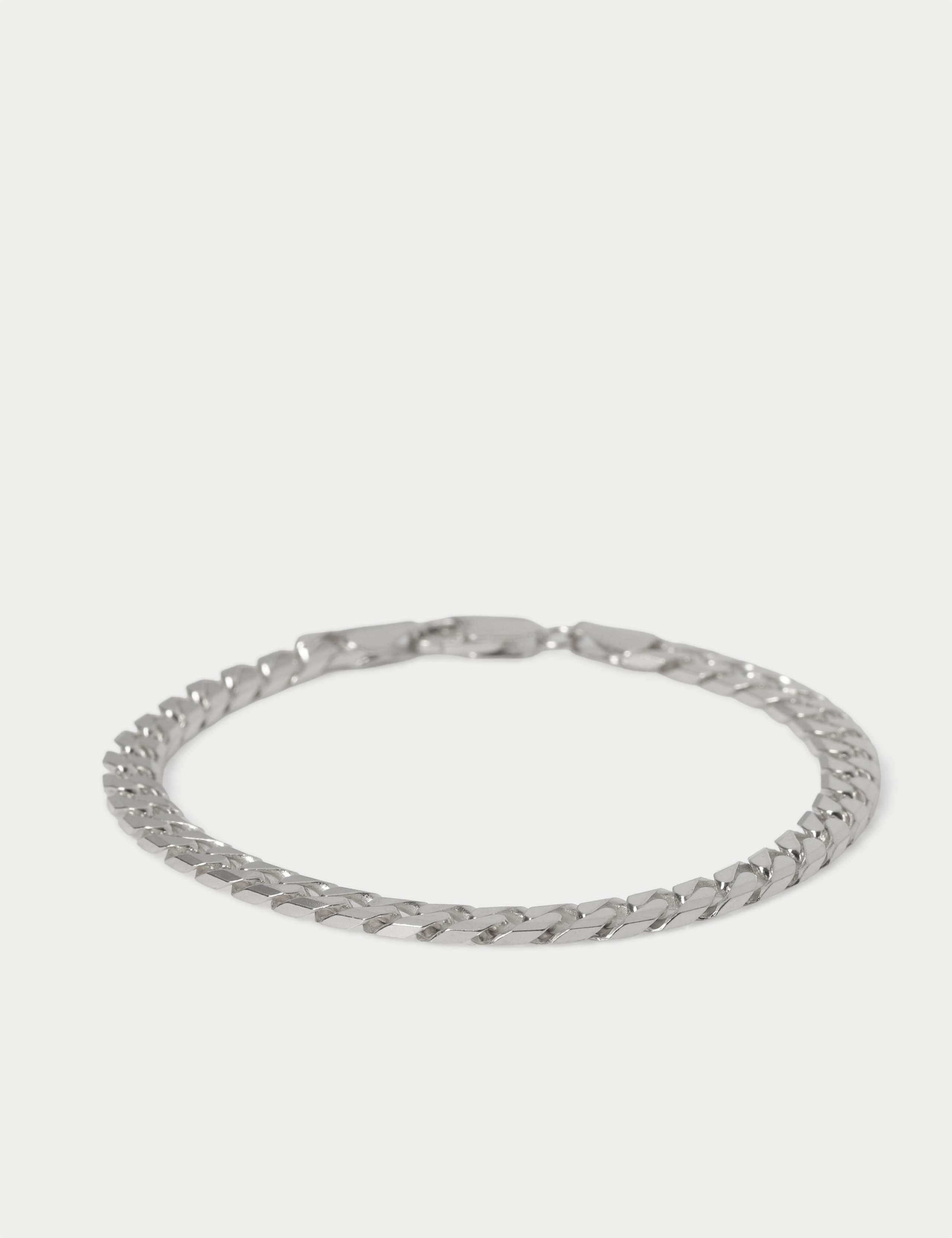 Autograph sterling silver chunky curb chain bracelet - British product