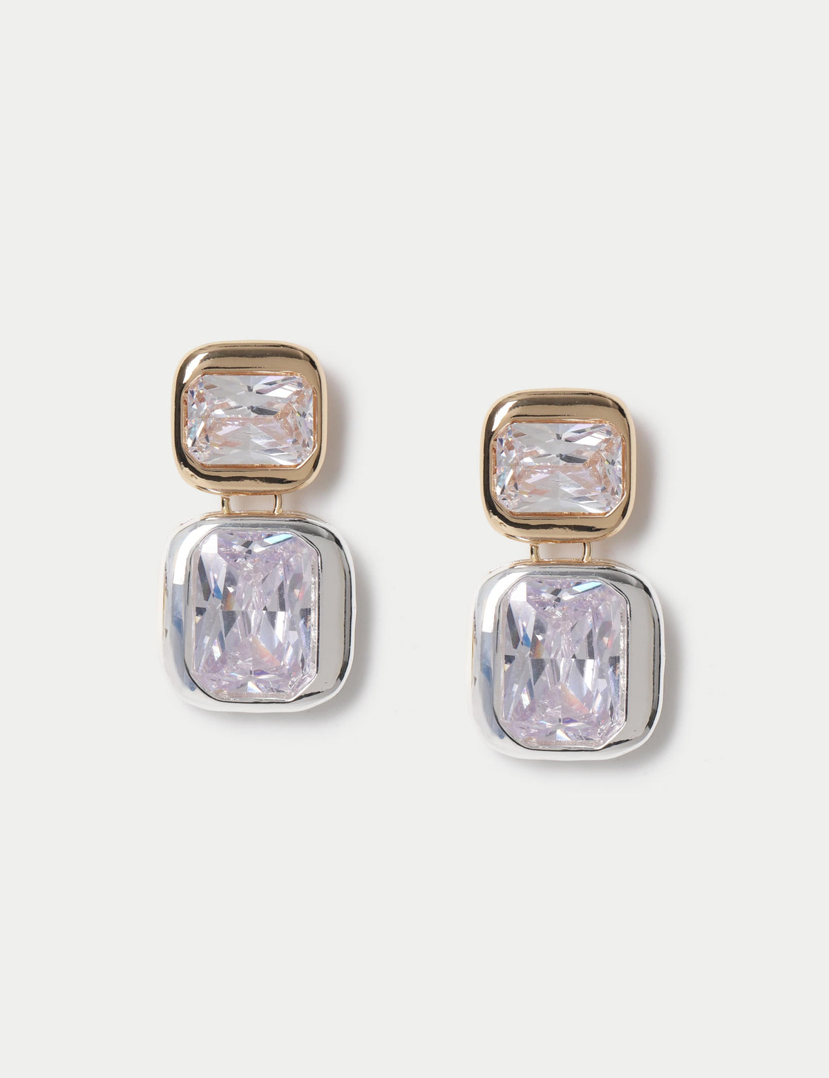 Autograph Mixed Metal Cubic Zirconia Drop Earrings