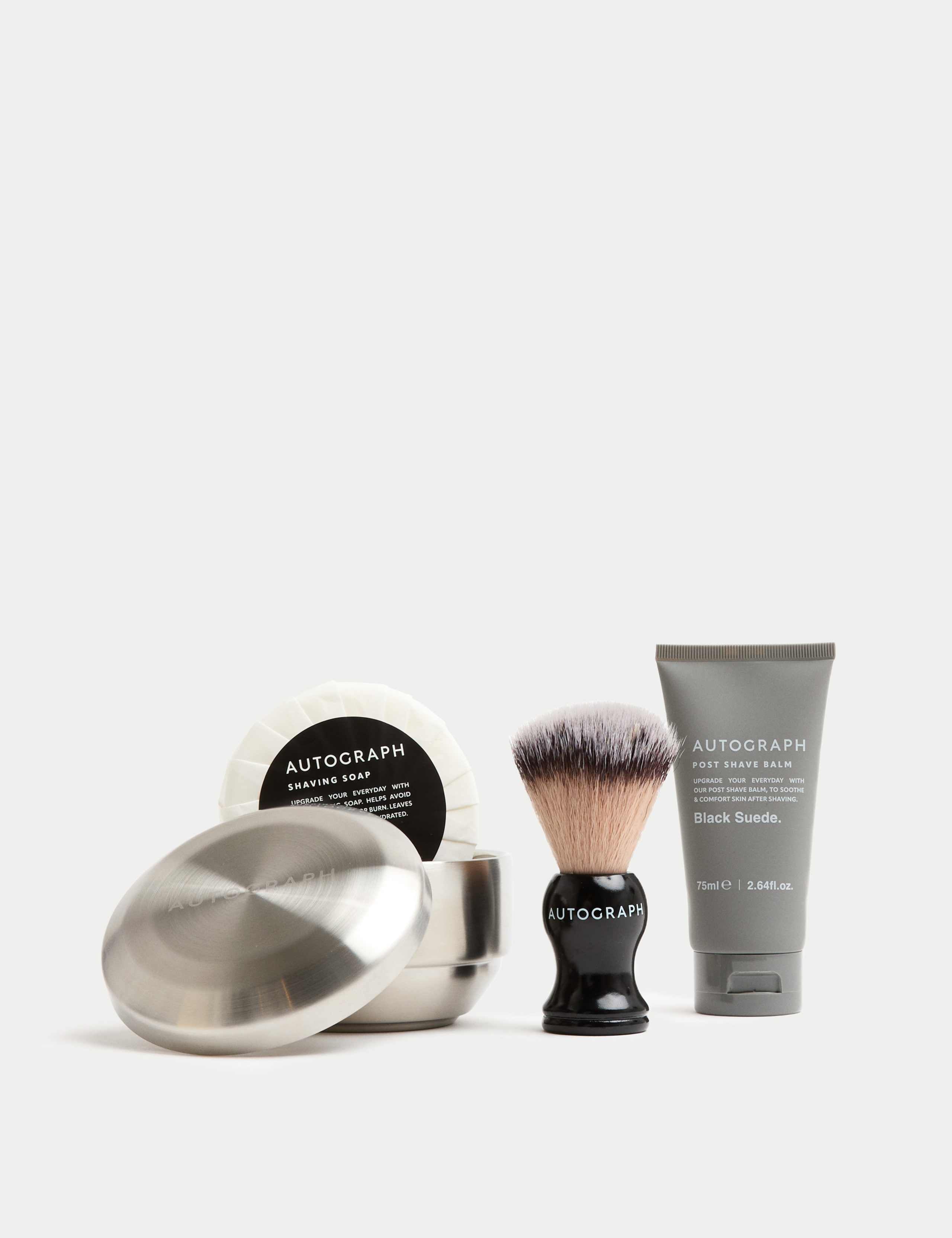 Autograph Black Suede shaving set - British product