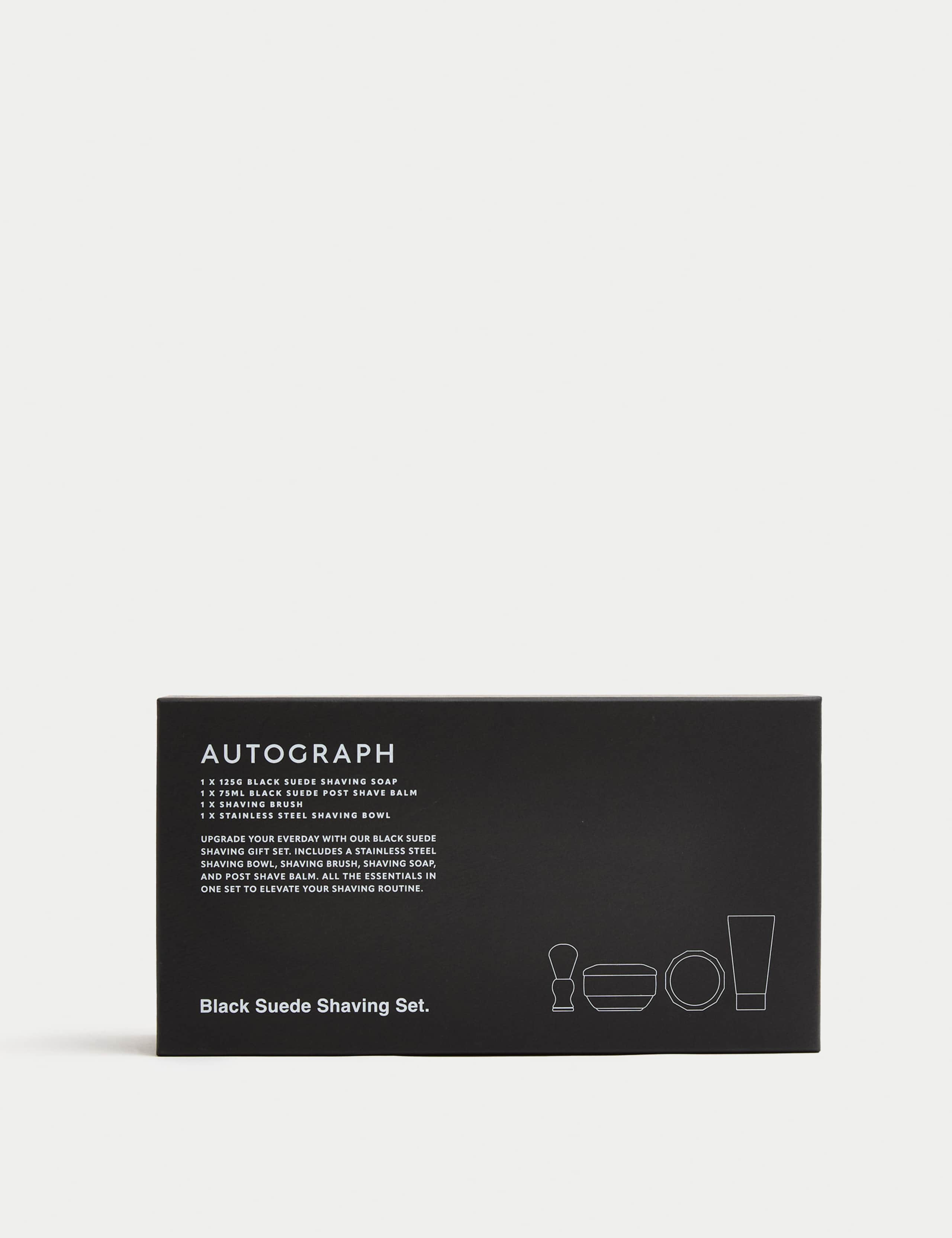 Autograph Black Suede shaving set - British product