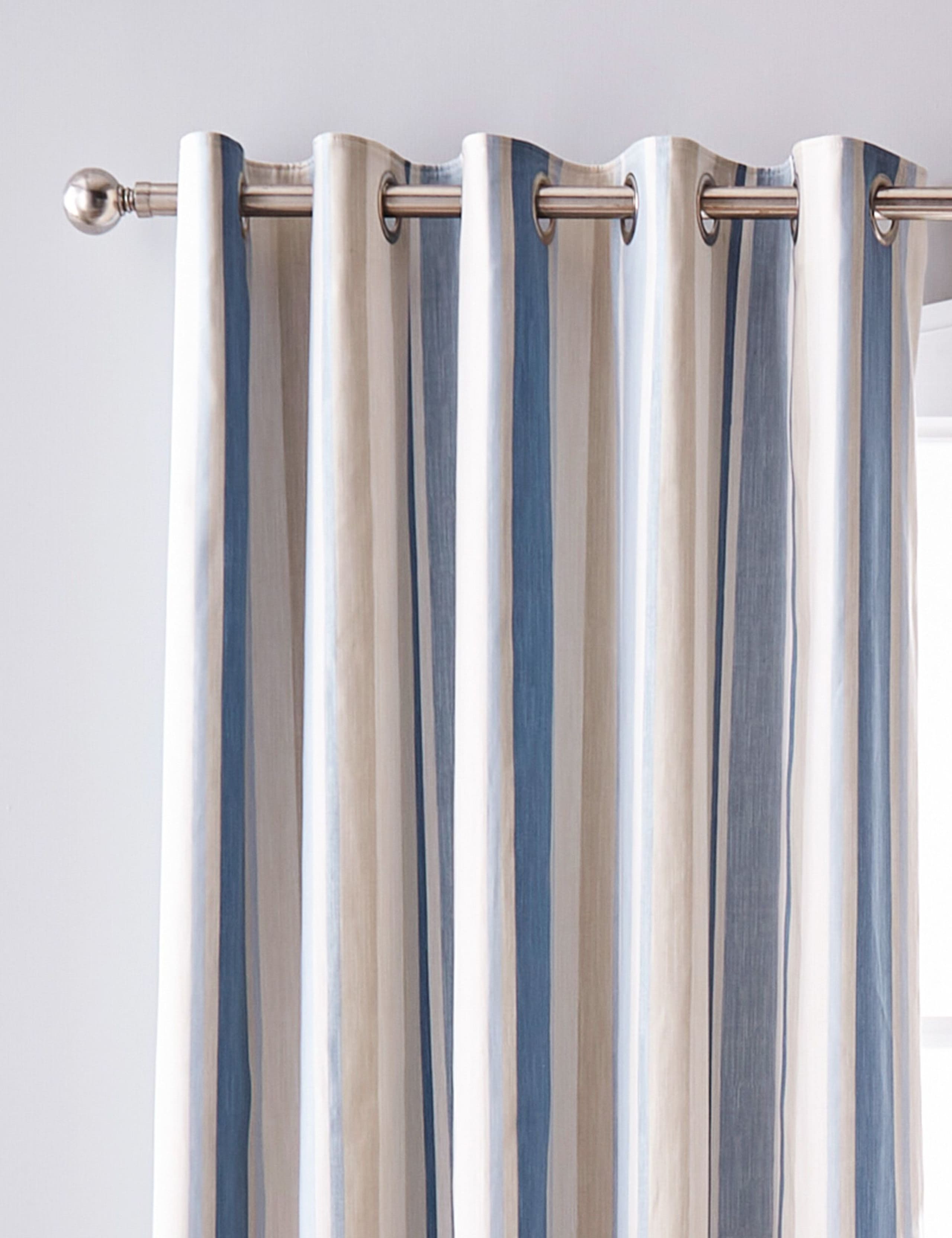 Laura Ashley Awning Stripe eyelet blackout curtains, imported from the UK