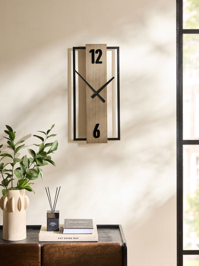 Bronx Naturlig Slimline Veggklokke 25 cm