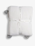 The Little Tailor pink pom pom plush lined baby blanket, UK version