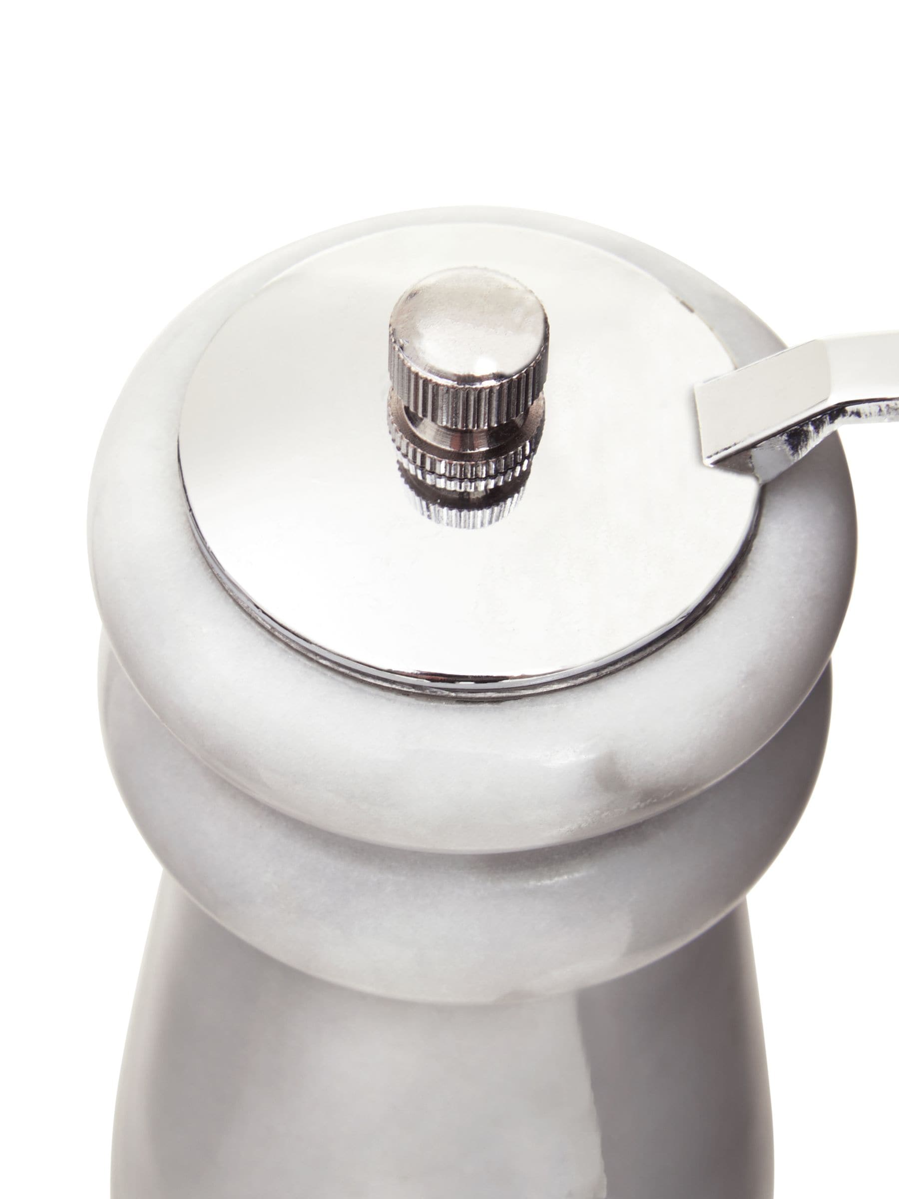 Interiors by Premier white marble salt and pepper set, UK version