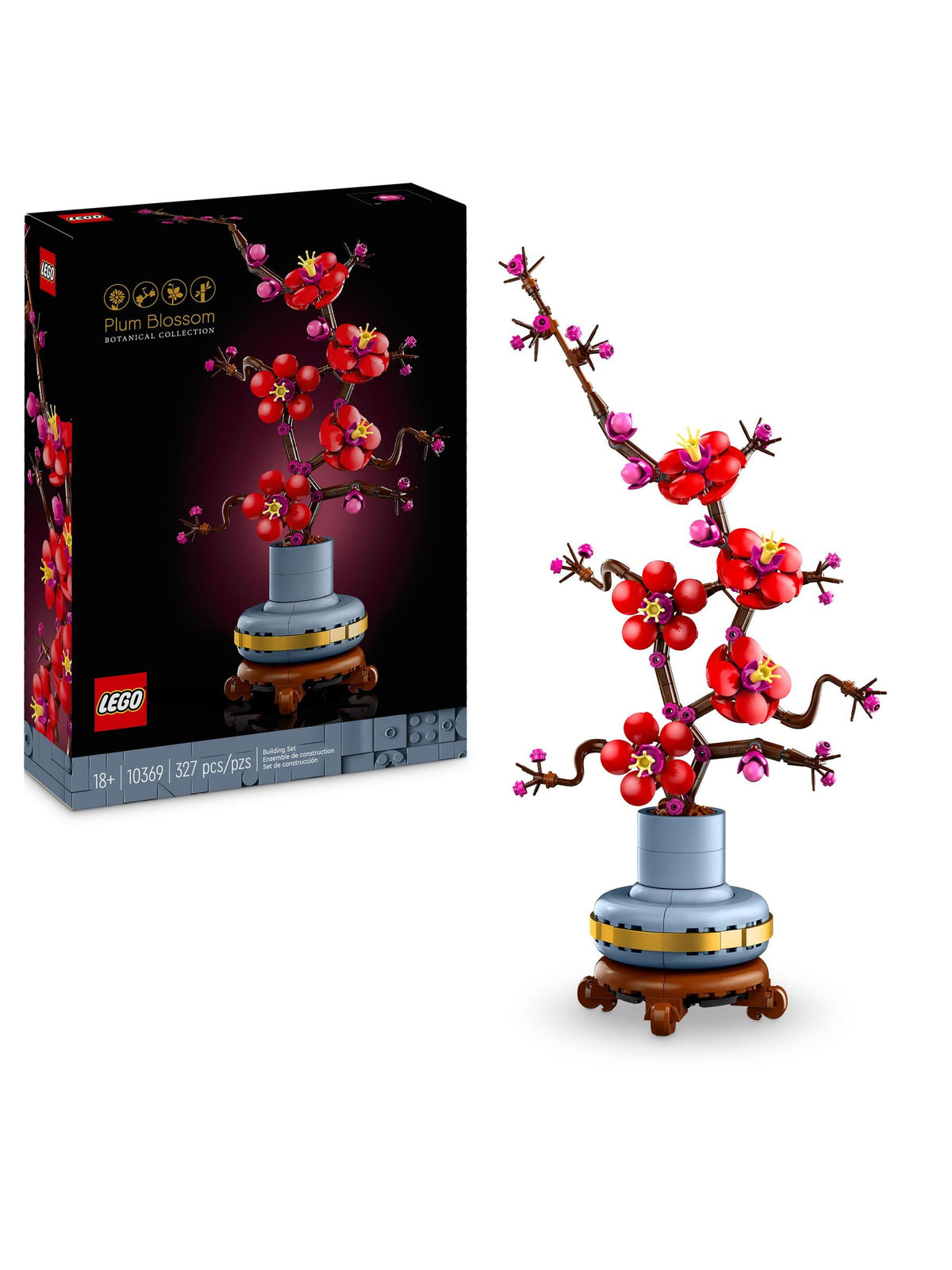 LEGO Botanicals Plum Blossom flower set 327 pieces, imported from the UK