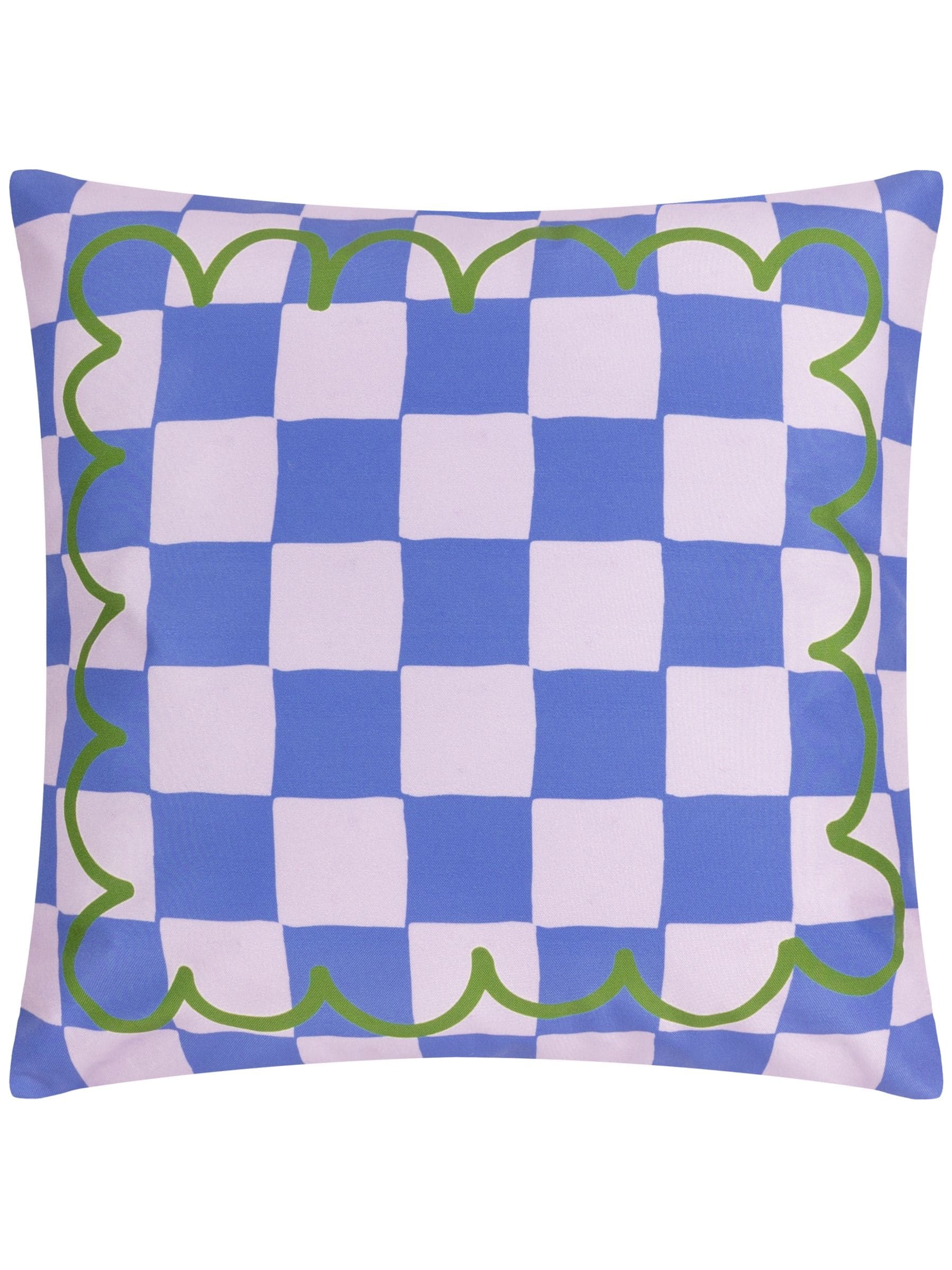Furn outdoor cushion blue lemons abstract 43cm (British brand)