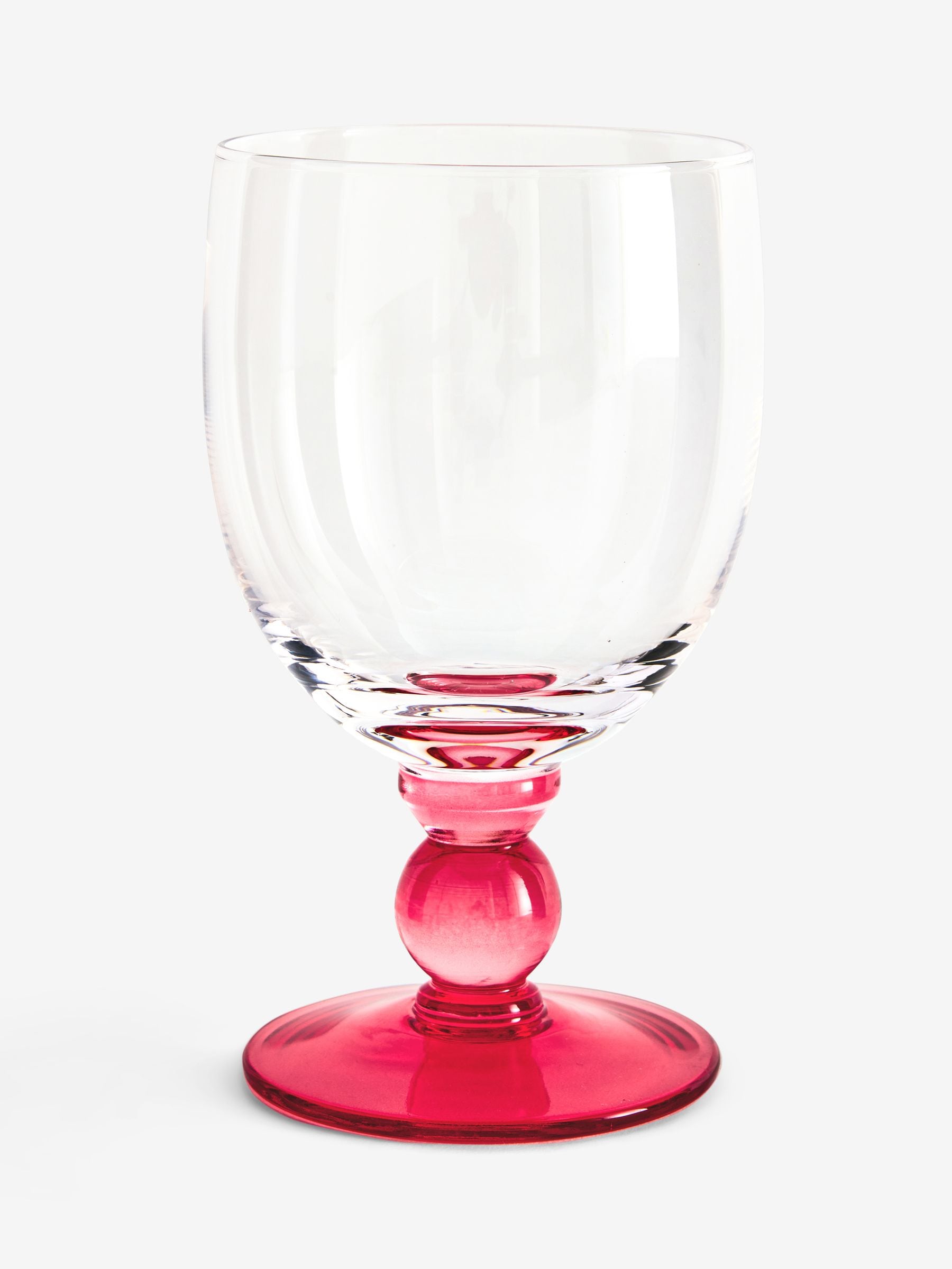 Nina Campbell pink goblet wine glasses set of 4, UK version