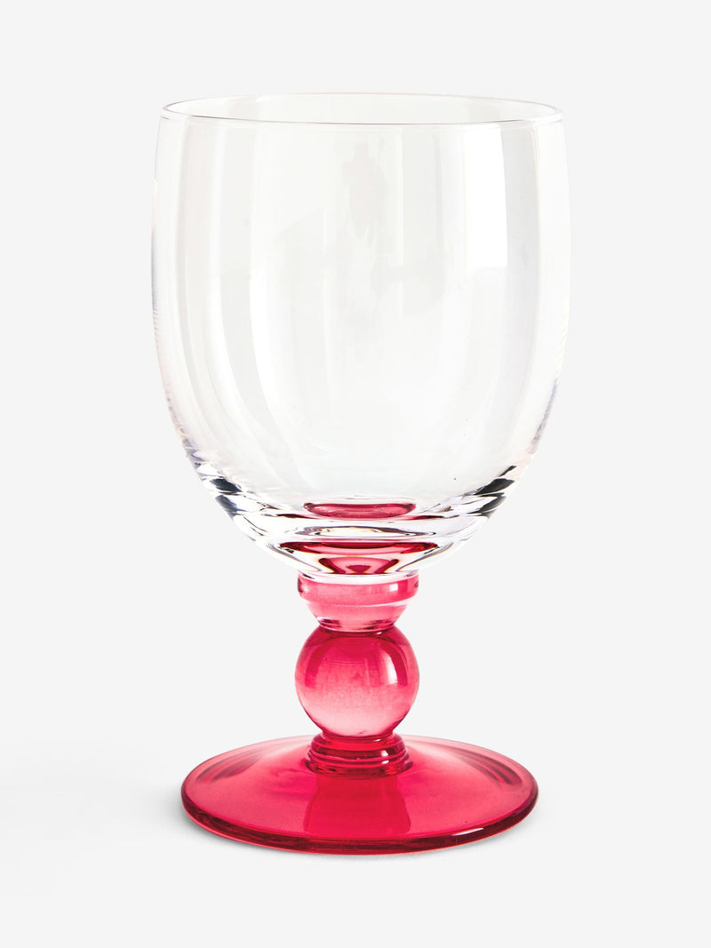 Nina Campbell pink goblet wine glasses set of 4, UK version