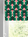 Orla Kiely Florida roman blind jade green 100% cotton - British product