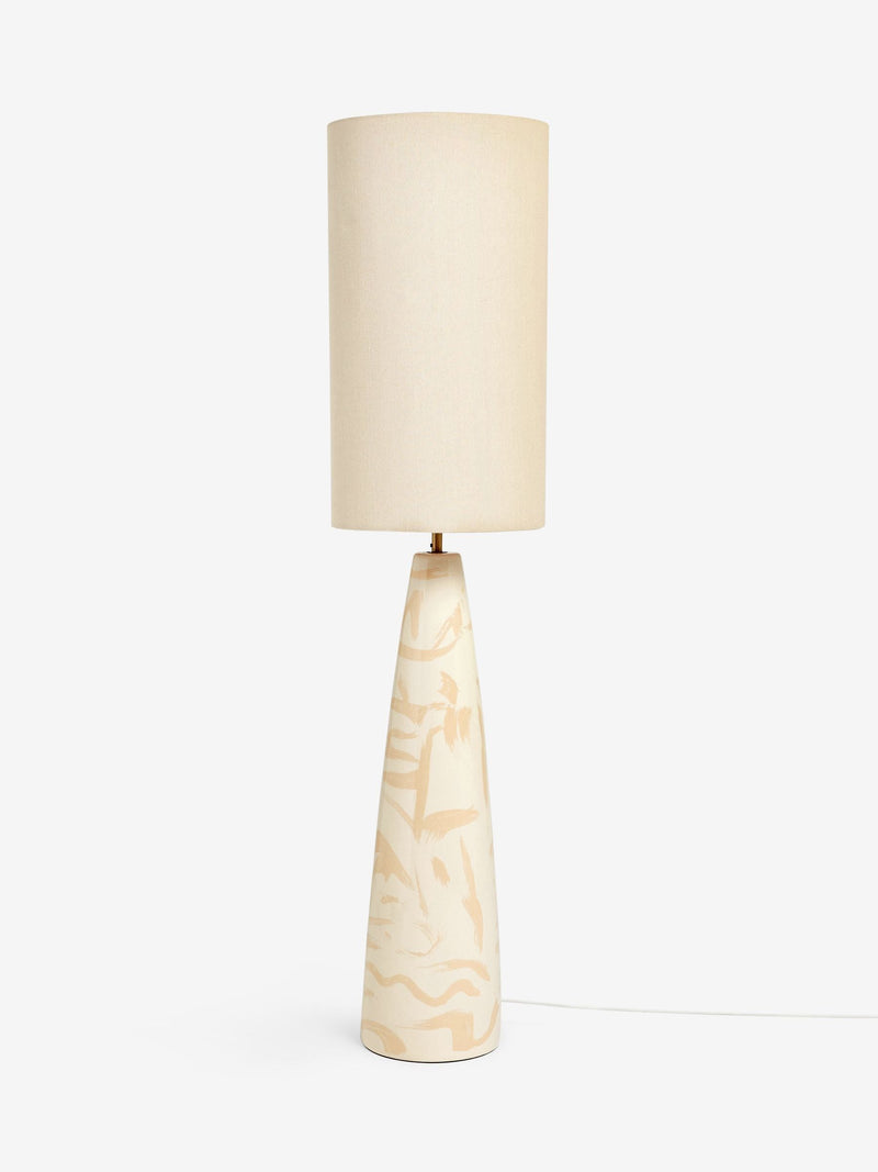 MADE.COM Vince cream ceramic floor lamp 131.5cm - British product