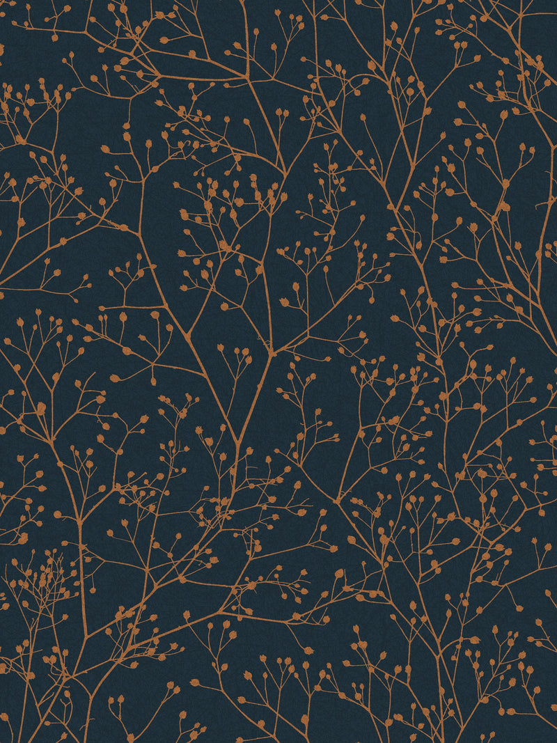 Clarissa Hulse Blue Gypsophila Midnight And Copper paper, UK version