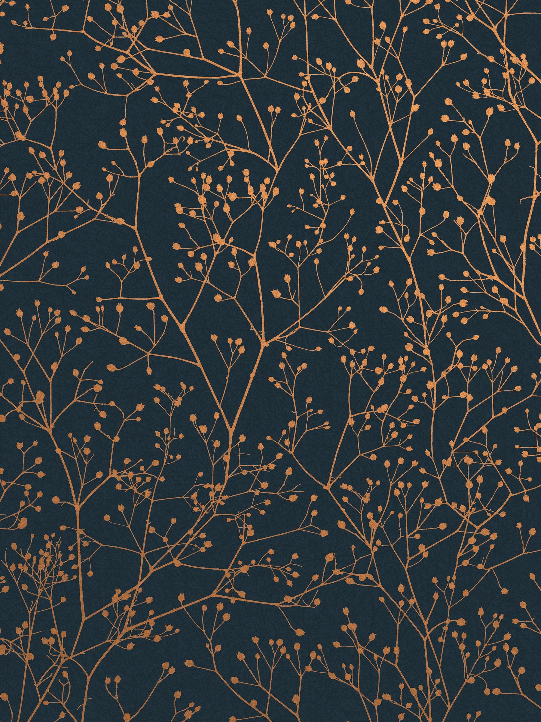 Clarissa Hulse Blue Gypsophila Midnight And Copper paper, UK version