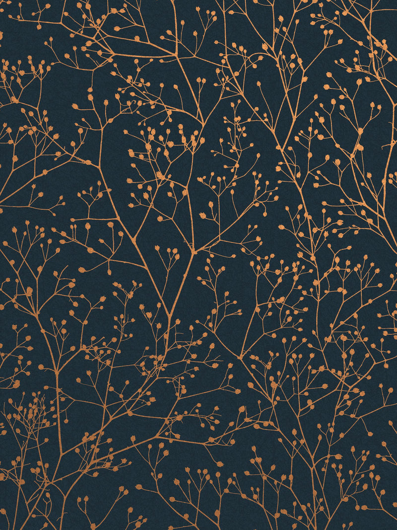 Clarissa Hulse Blue Gypsophila Midnight And Copper paper, UK version