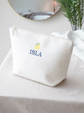 No Ordinary Gift personalised embroidered fruity kids snack pouch 18x19x9 cm, imported from the UK
