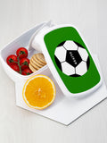 Personalised football lunch box for kids, UK version
