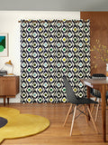 Orla Kiely curtains whale blue multi pear, imported from the UK