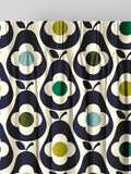 Orla Kiely curtains whale blue multi pear, imported from the UK